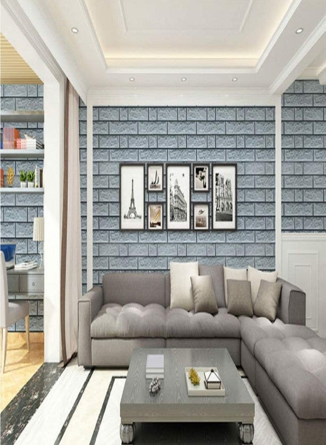 RedChimes Self-Adhesive Wallpaper Waterproof Old Furniture Vinyl Stickers Wooden Door Wardrobe Desktop PVC Wall Papers 45 X 304 CM (White Foam Brick) - Image 4